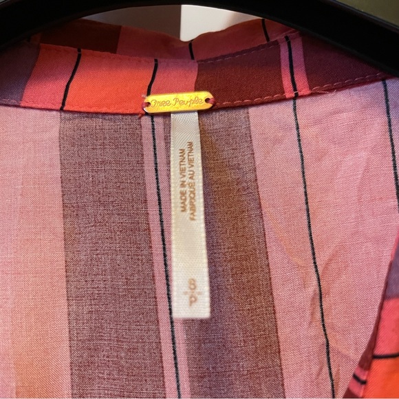 Free People NWT size SM Mackenzie Striped lightweight wrap top - Picture 7 of 8